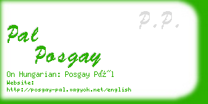 pal posgay business card